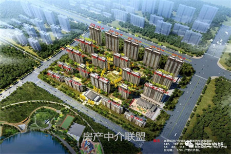 阳光河畔87平套二好楼层带车库全明户型